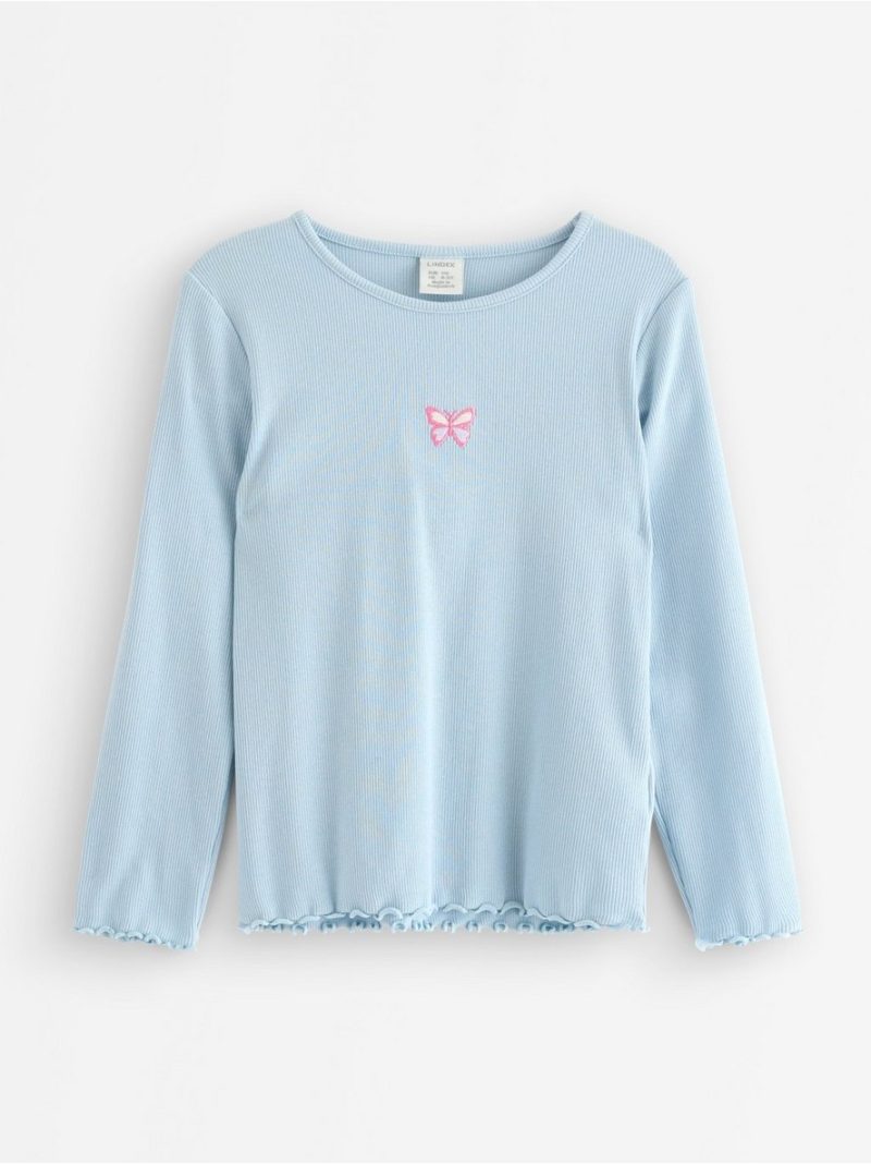 Long-sleeved ribbed top - 3007011-6584