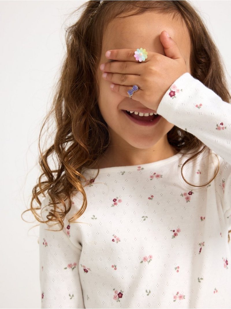 Majica - Top in pointelle - 3007013-325