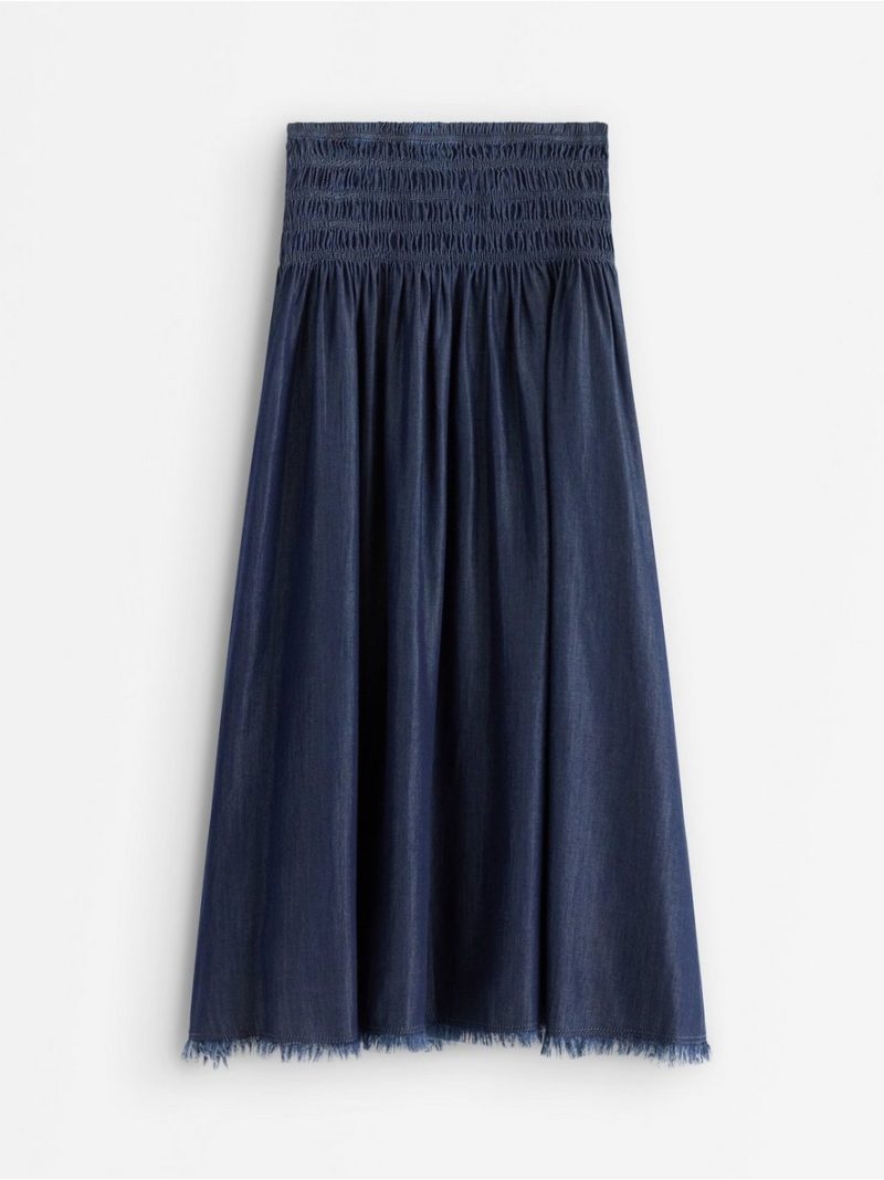 Midi skirt with denim look - 3007015-822