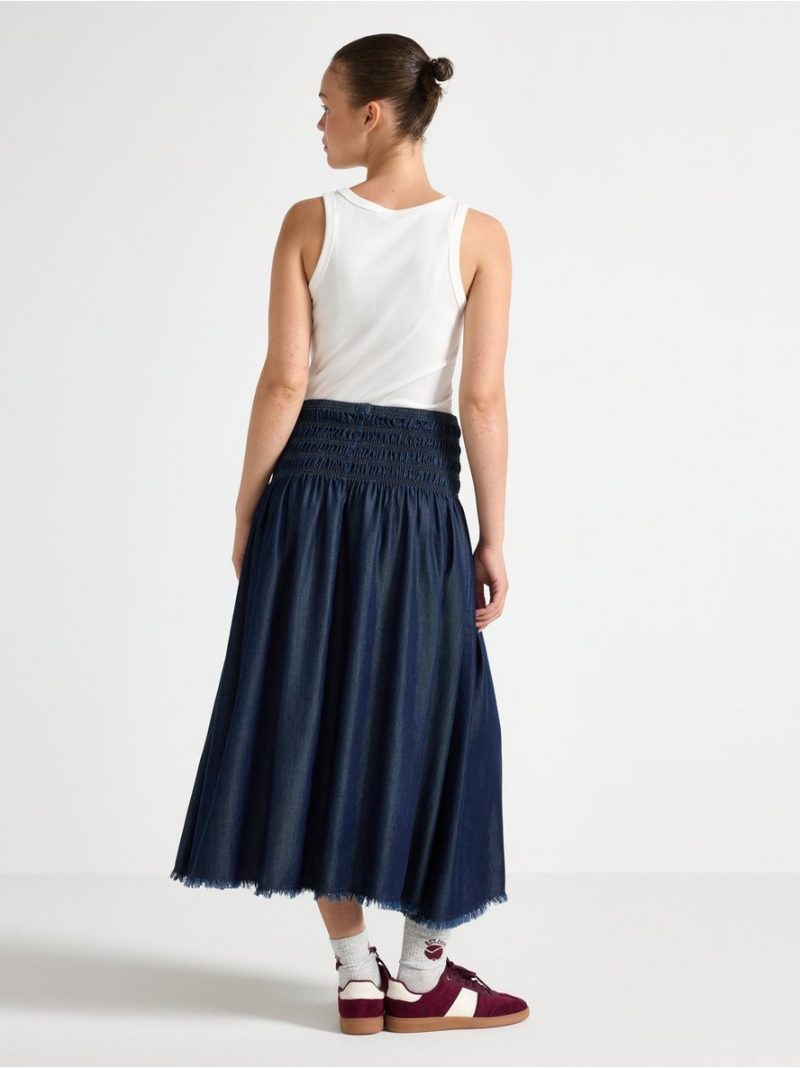 Midi skirt with denim look - 3007015-822