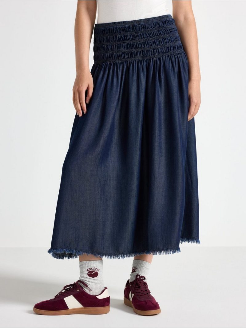 Midi skirt with denim look - 3007015-822
