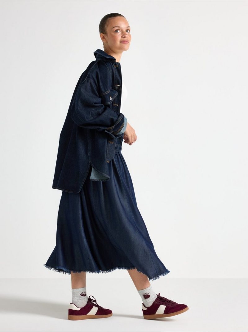 Midi skirt with denim look - 3007015-822