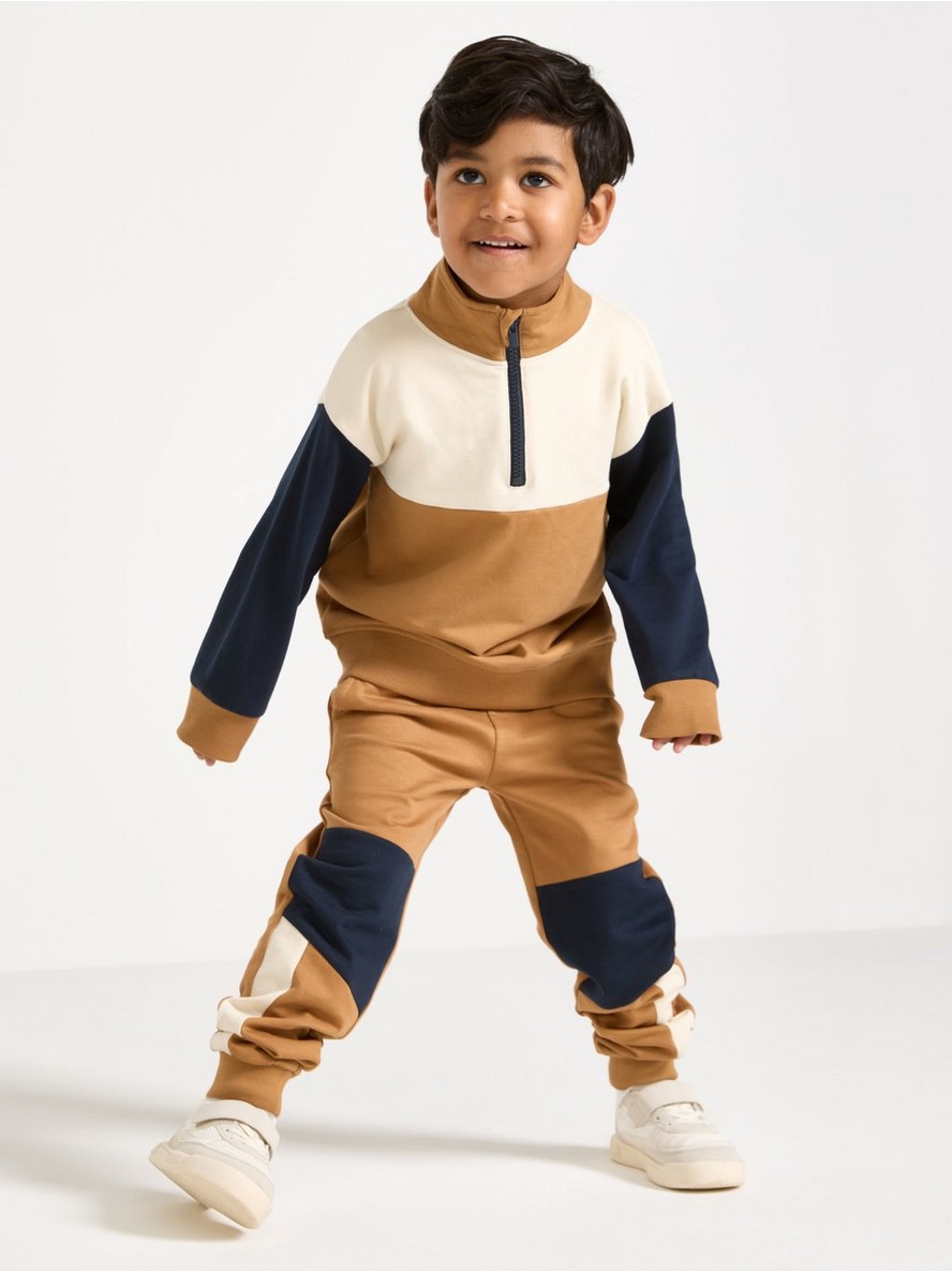 Joggers with brushed inside - 3007066-7269