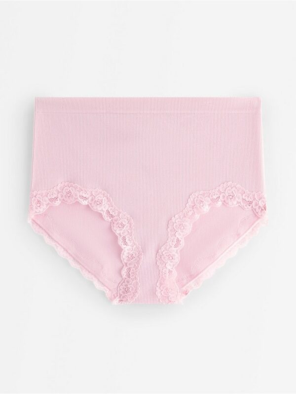 Ribbed briefs with high waist - 3007072-6667