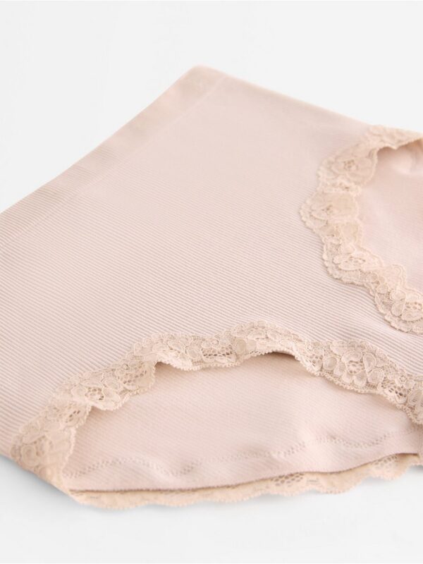 Ribbed briefs with high waist - 3007072-9419