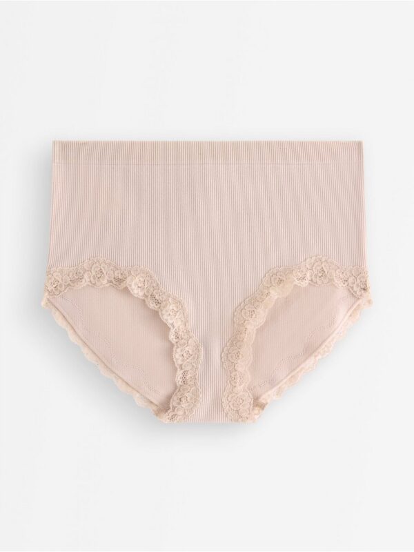 Ribbed briefs with high waist - 3007072-9419