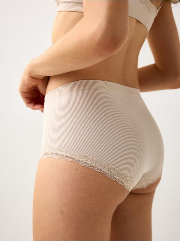 Ribbed briefs with high waist - 3007072-9419