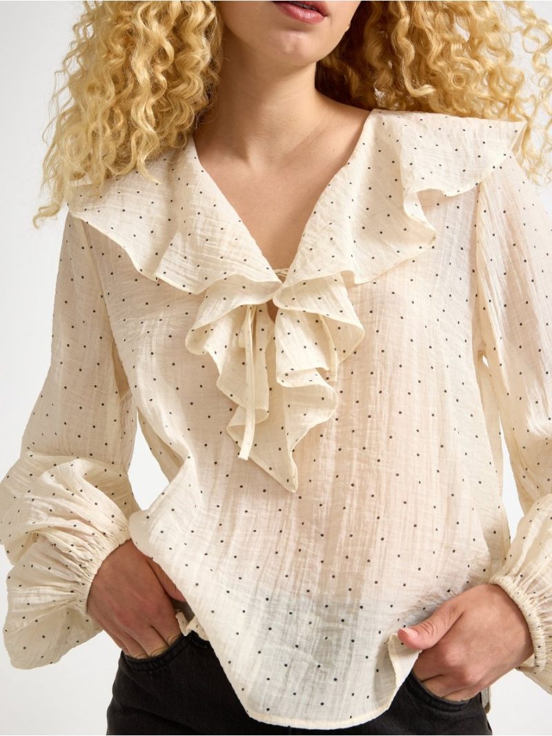 Blouse with flounce - 3007073-1230