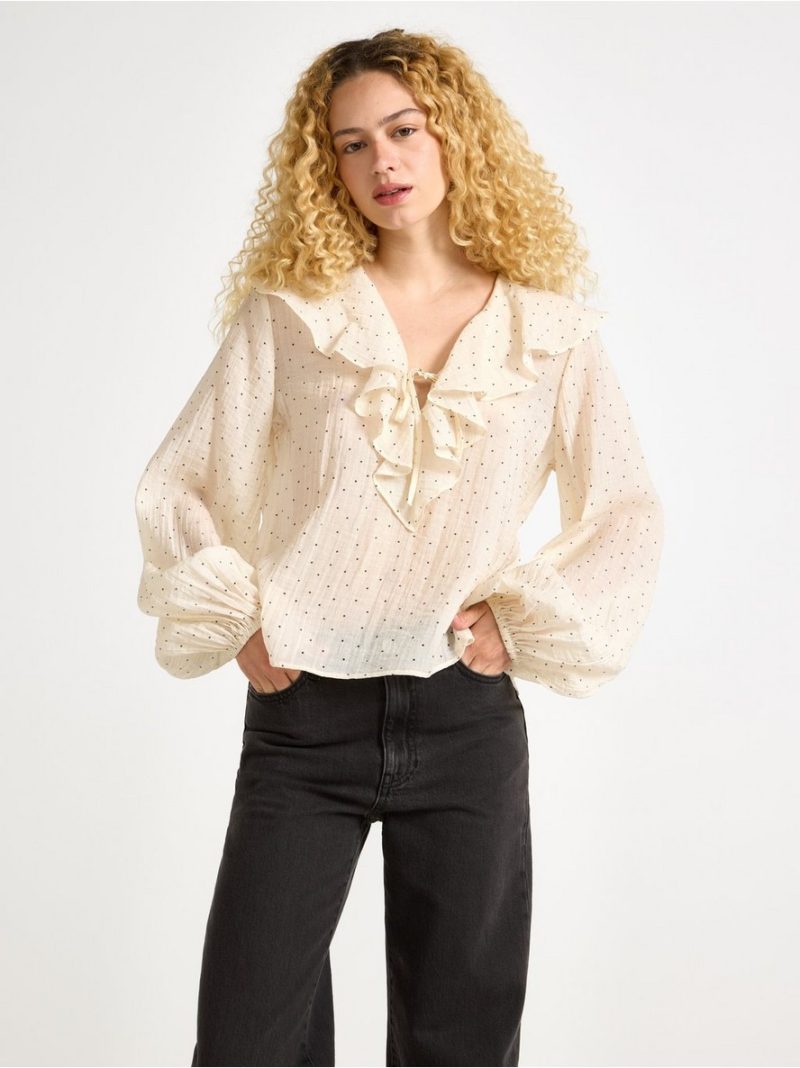 - Blouse with flounce Blouse with flounce - 3007073-1230