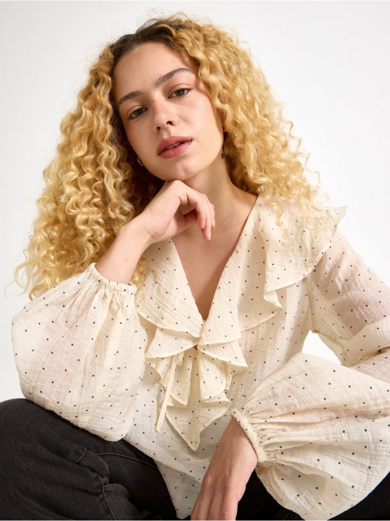 Blouse with flounce - 3007073-1230