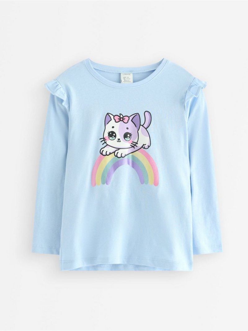 Long-sleeved top with frills - 3007089-6584