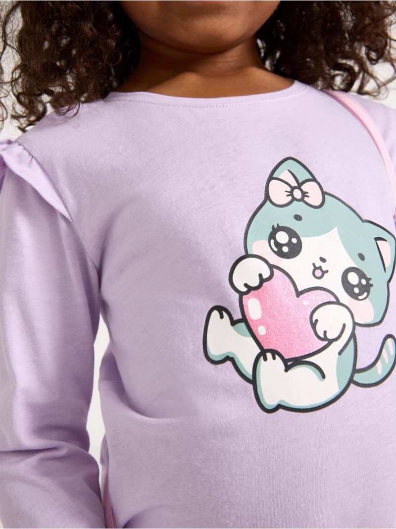 Long-sleeved top with frills - 3007089-7426