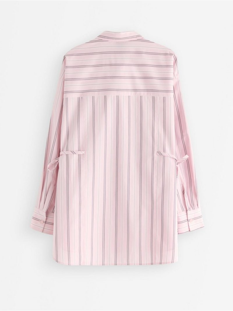 Shirt with self-tie band - 3007093-8413