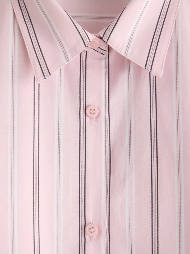 Shirt with self-tie band - 3007093-8413