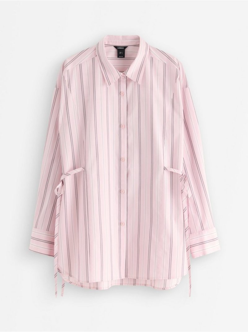 Shirt with self-tie band - 3007093-8413