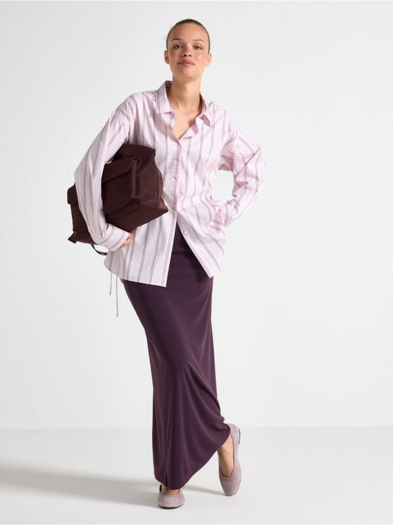 Shirt with self-tie band - 3007093-8413