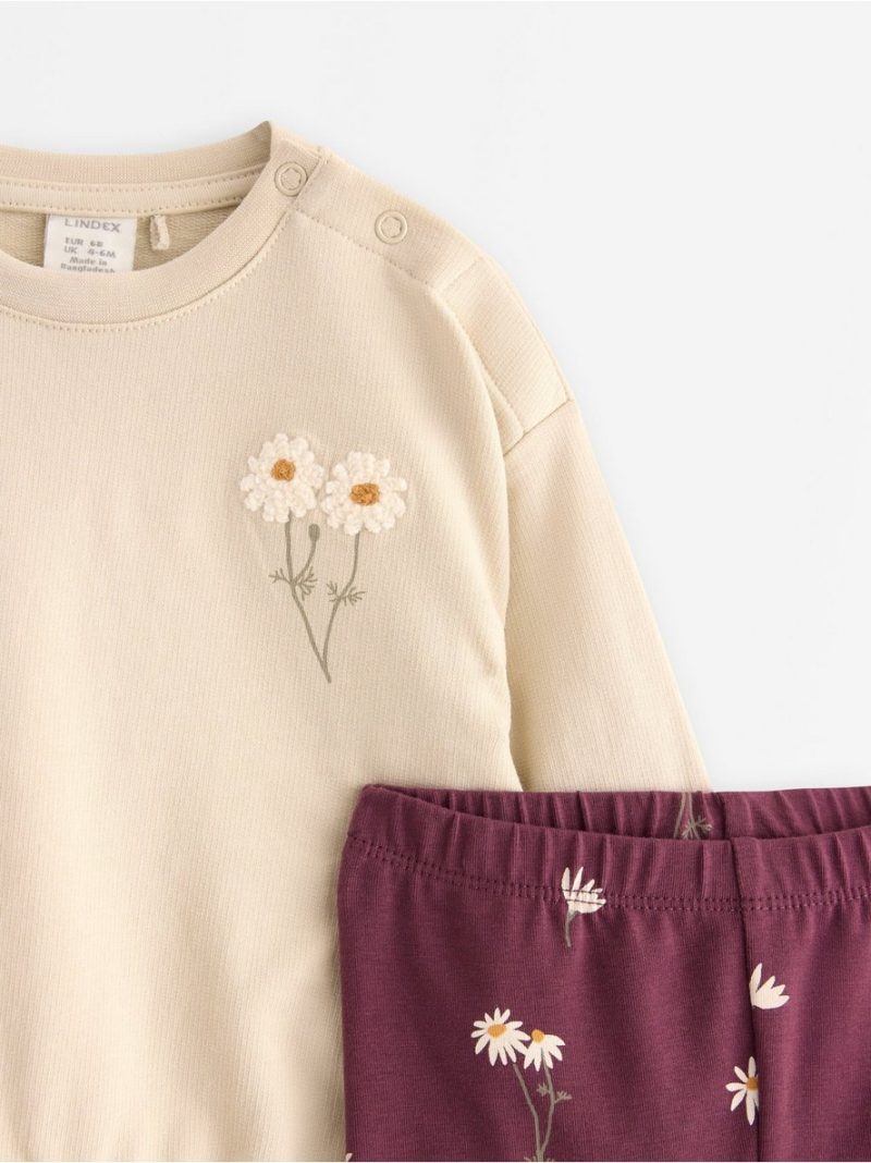 Set - sweatshirt and leggings - 3007131-7458