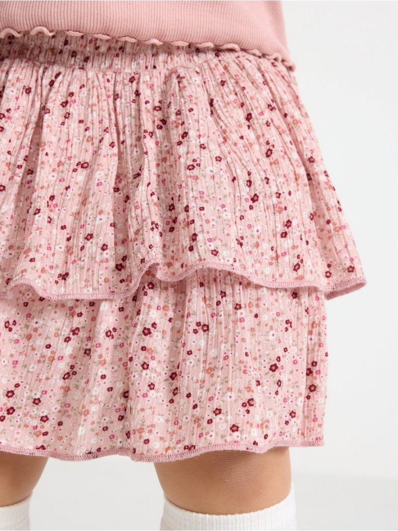 Flounce skirt in viscose - 3007140-7351