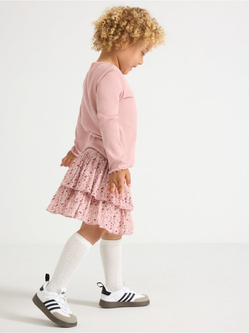 Flounce skirt in viscose - 3007140-7351