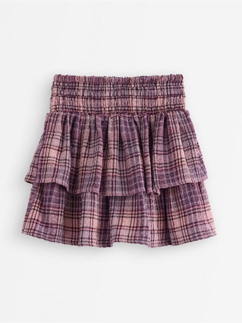Checked flounce skirt - 3007141-7351