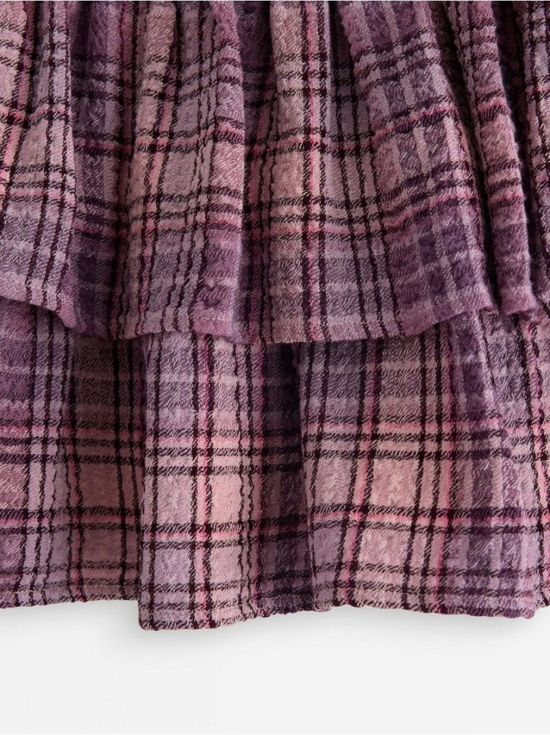 Checked flounce skirt - 3007141-7351