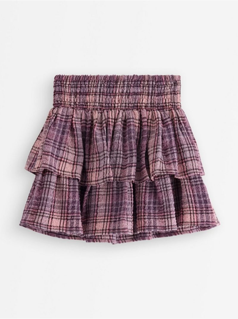 Checked flounce skirt - 3007141-7351