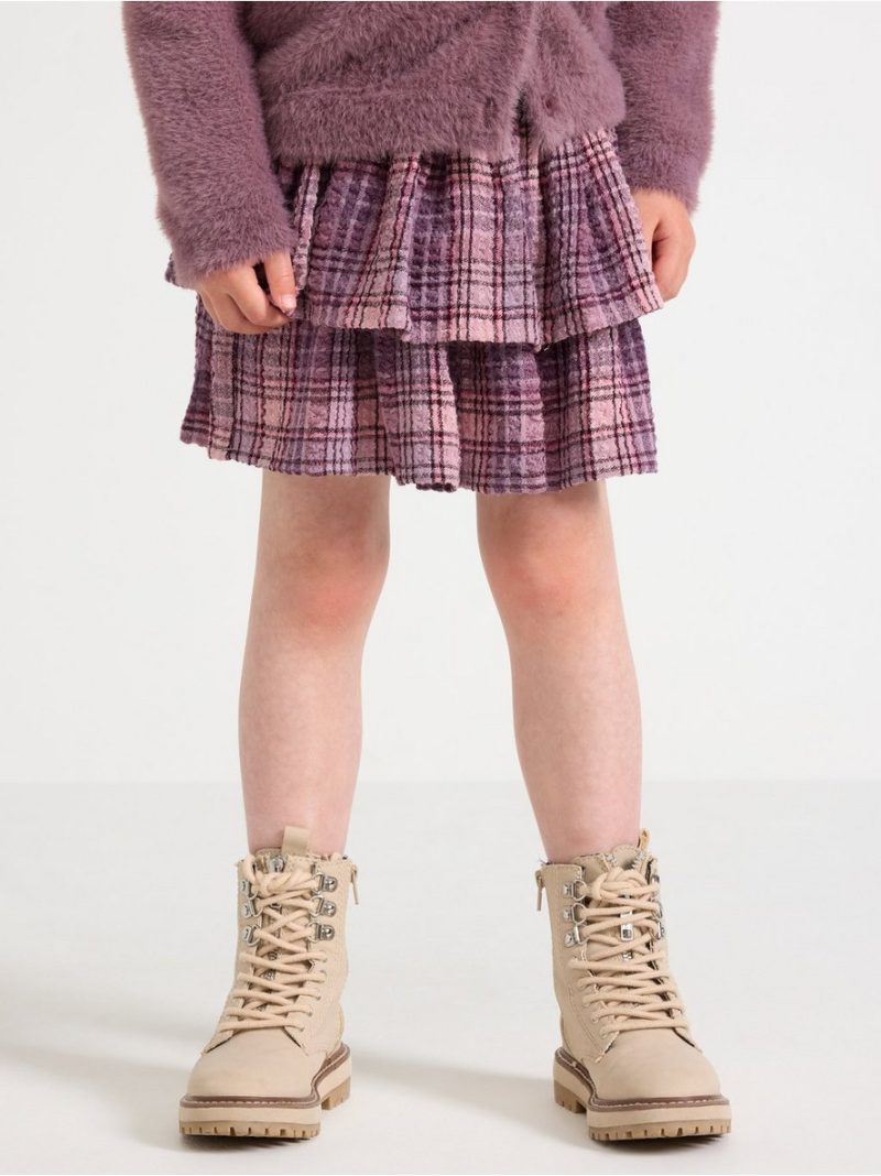 Checked flounce skirt - 3007141-7351