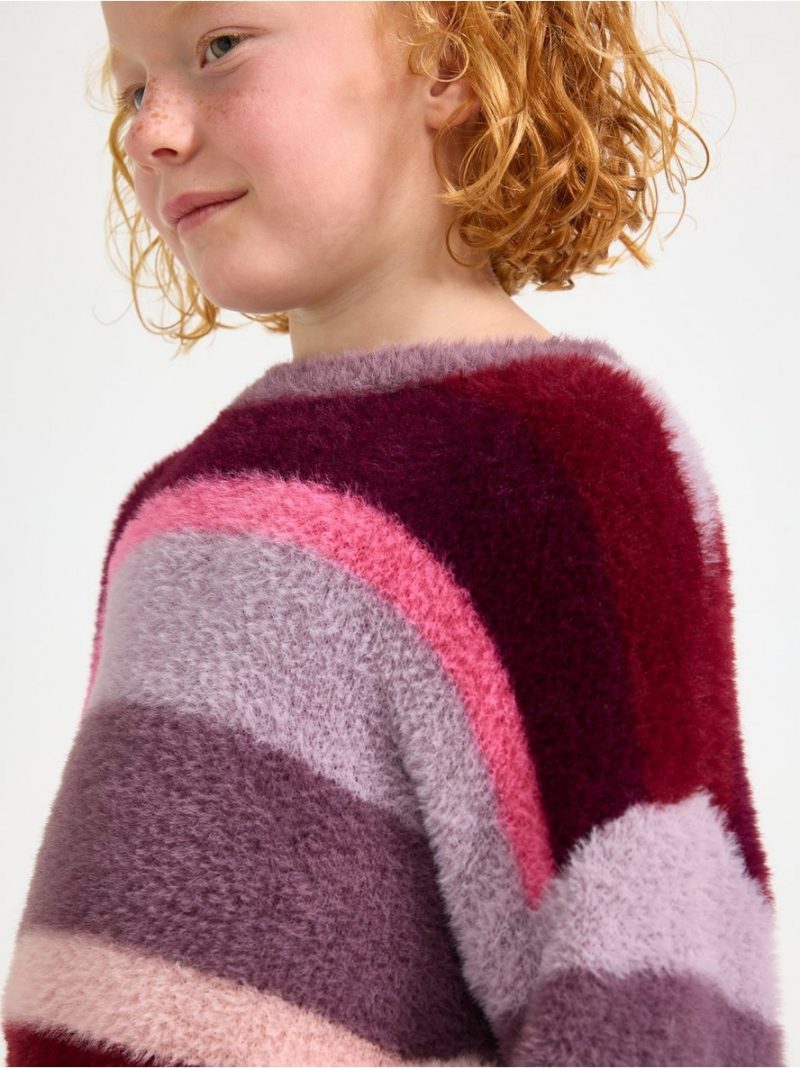 Jumper in feather yarn - 3007194-7341
