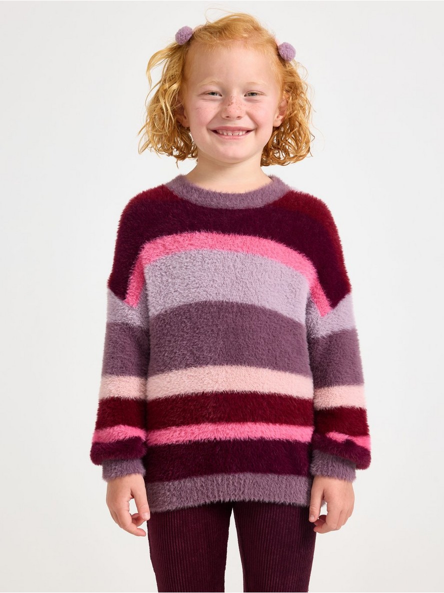 Jumper in feather yarn - 3007194-7341