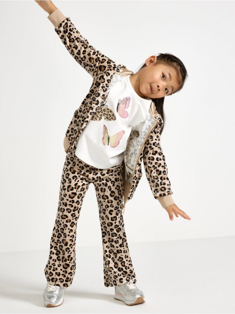 Flared leggings in velour - 3007196-4939