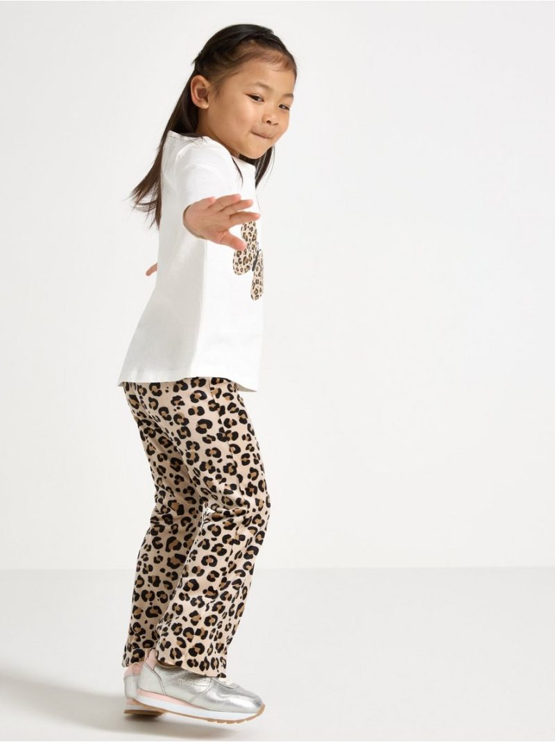 Flared leggings in velour - 3007196-4939