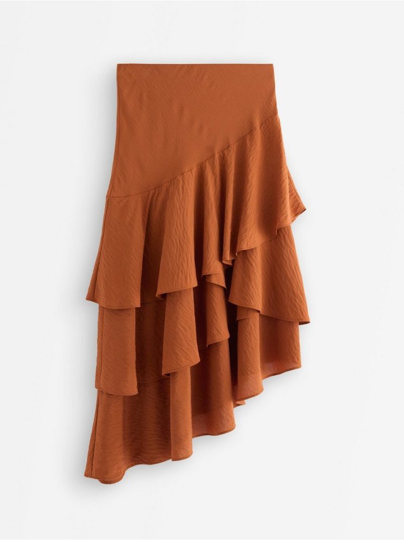 Midi skirt with flounces - 3007208-9512