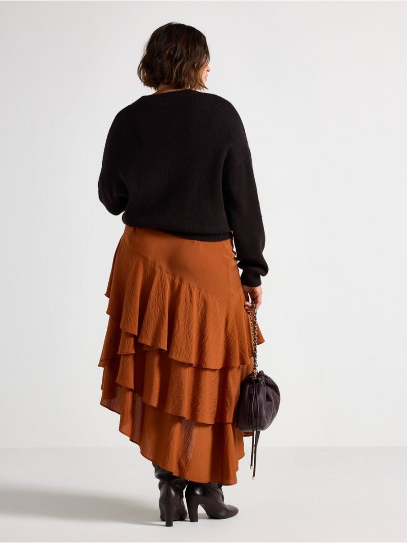 Midi skirt with flounces - 3007208-9512