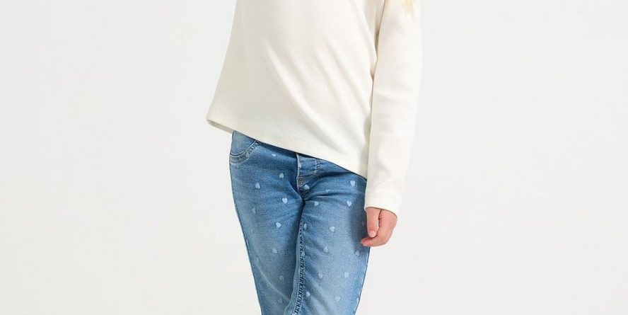 FREJA Flared leg  jeans with hearts - 3007220-791
