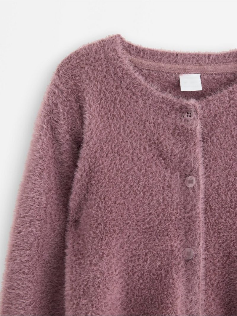 Cardigan in feather yarn - 3007369-9438