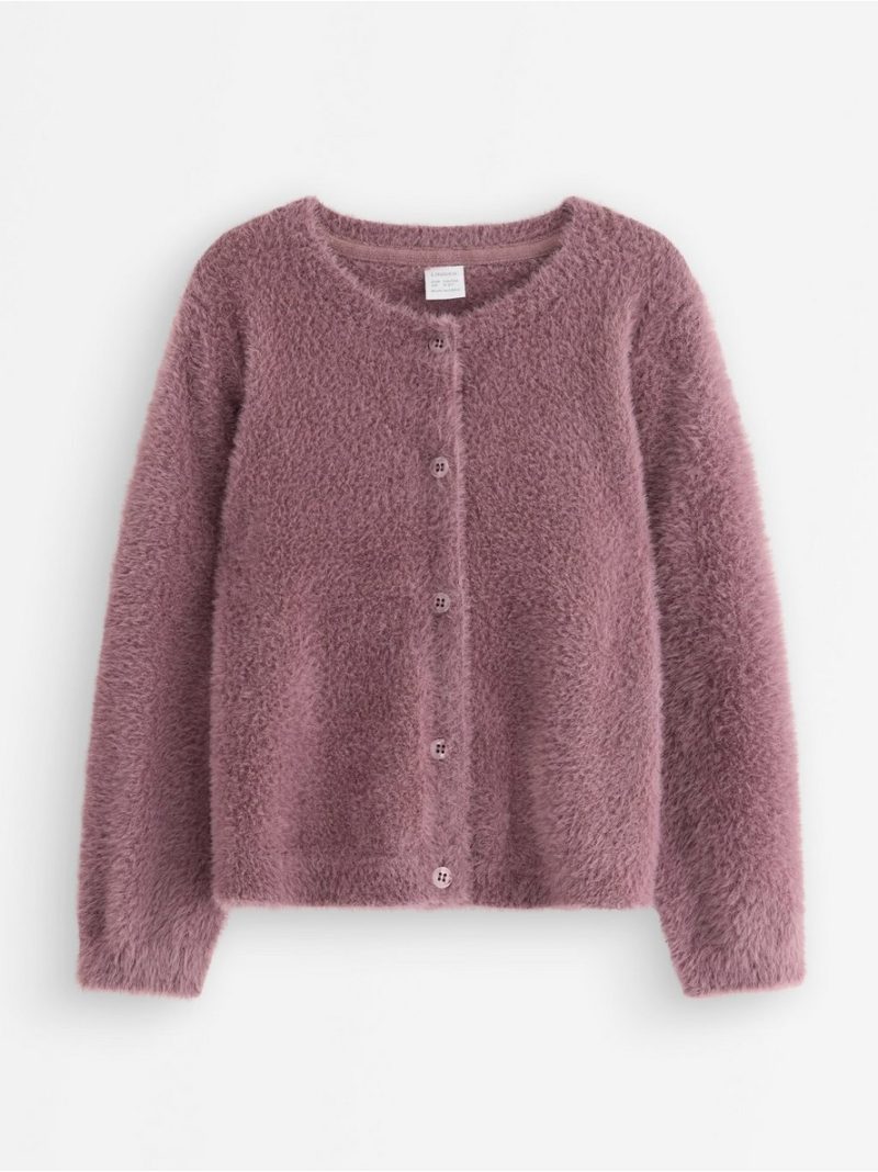 Cardigan in feather yarn - 3007369-9438