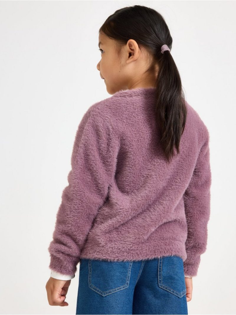 Cardigan in feather yarn - 3007369-9438