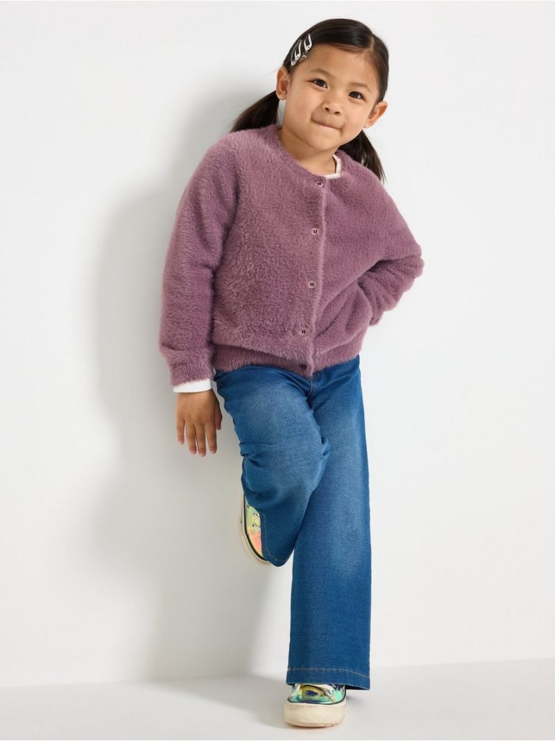 Cardigan in feather yarn - 3007369-9438