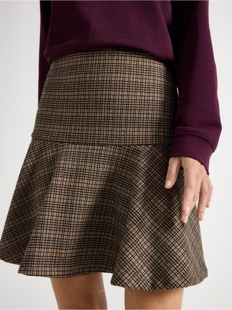 Checked mini skirt - 3007402-9609