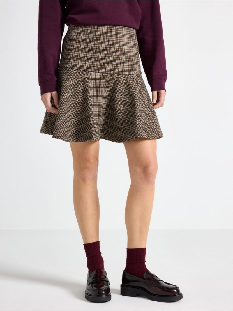 Checked mini skirt - 3007402-9609