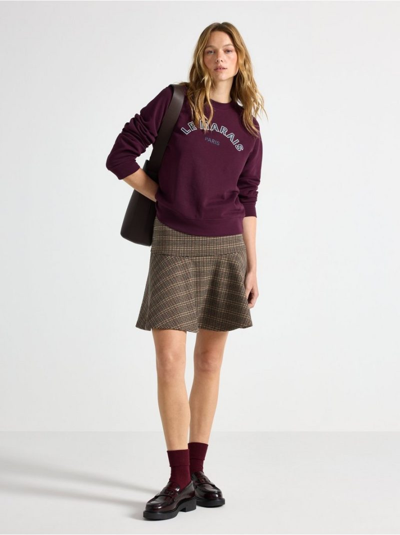 Checked mini skirt - 3007402-9609