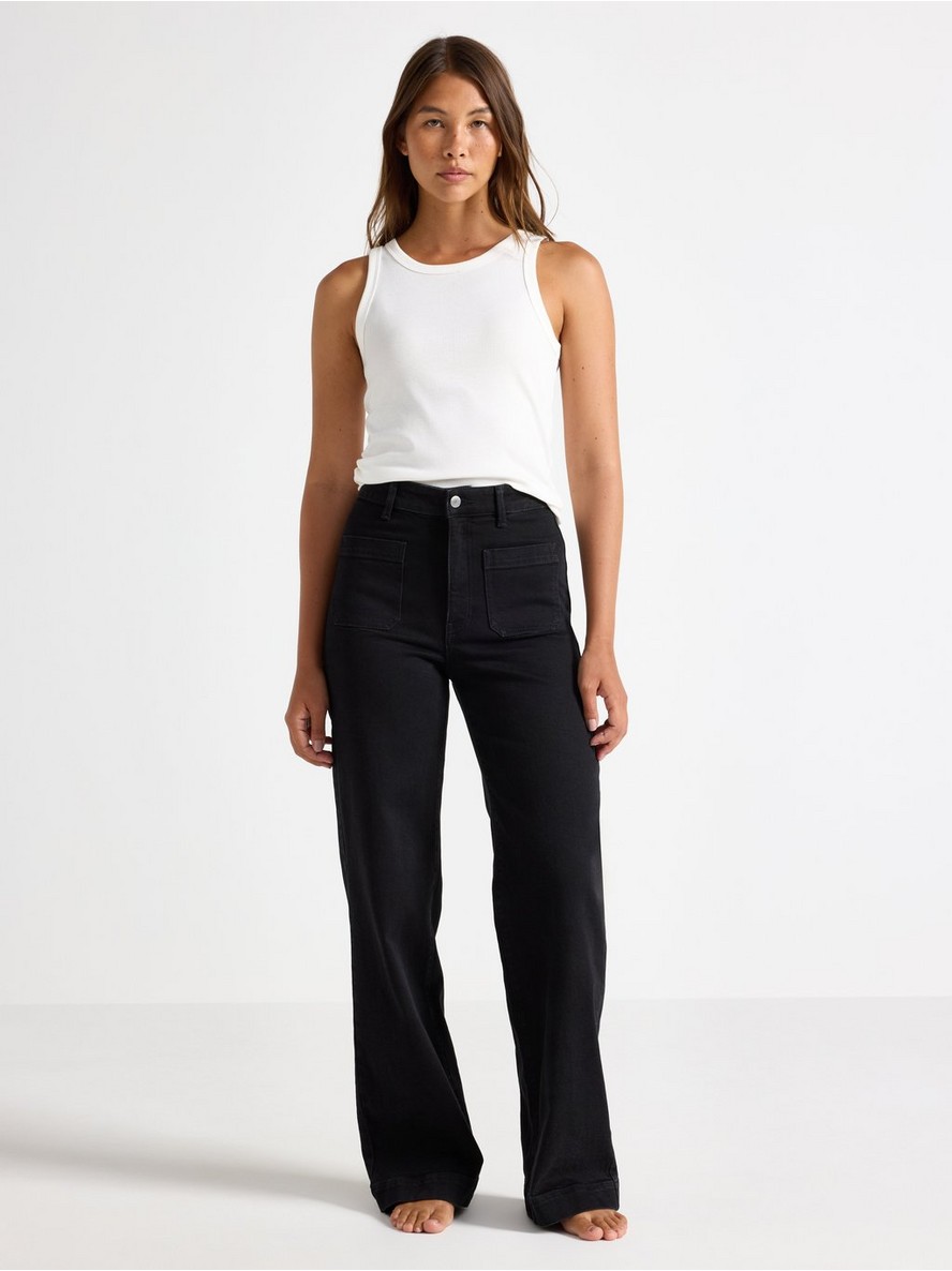 WIDE high waist jeans with light stretch - 3007475-141