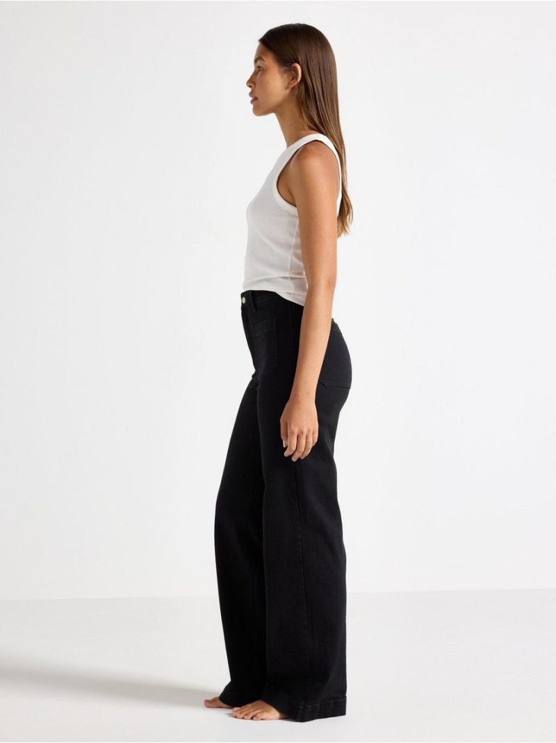 WIDE high waist jeans with light stretch - 3007475-141