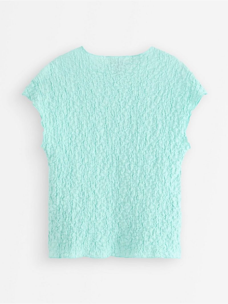 Short-sleeved top with structure - 3007671-7610