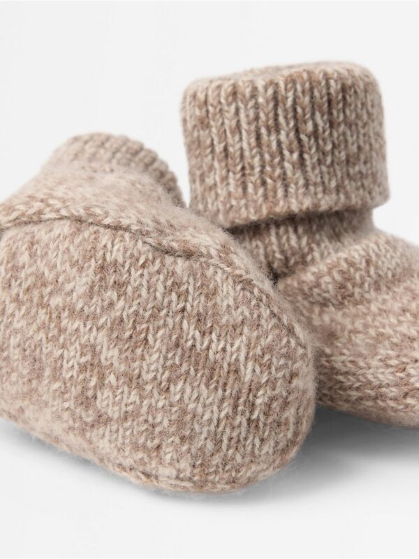 Knitted footies in wool - 3007742-4939