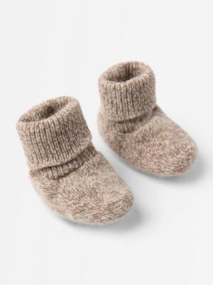 Knitted footies in wool - 3007742-4939