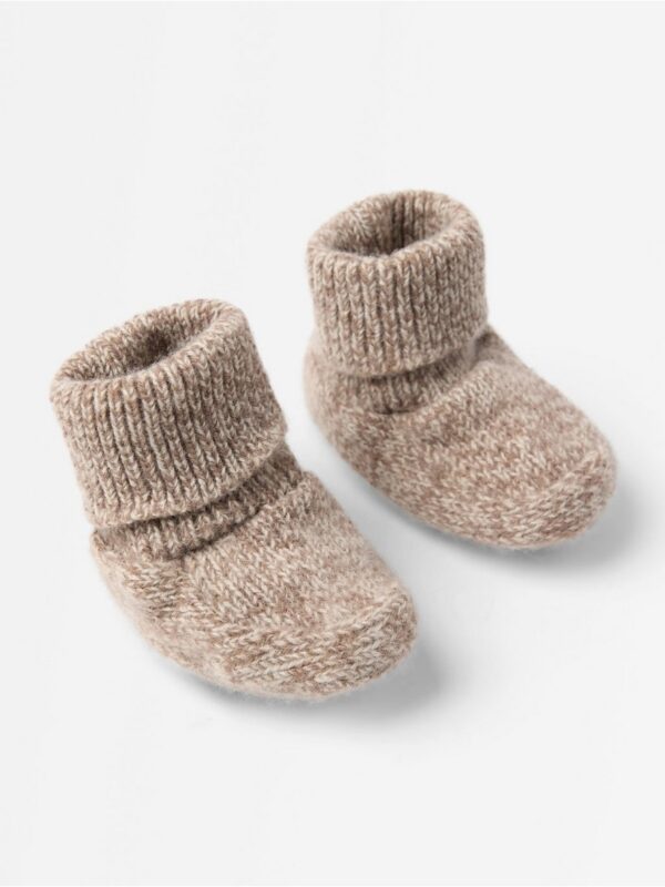 Knitted footies in wool - 3007742-4939