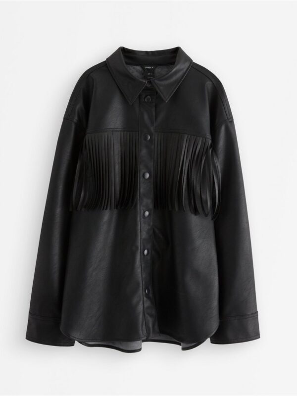 Overshirt in imitation leather - 3007756-80