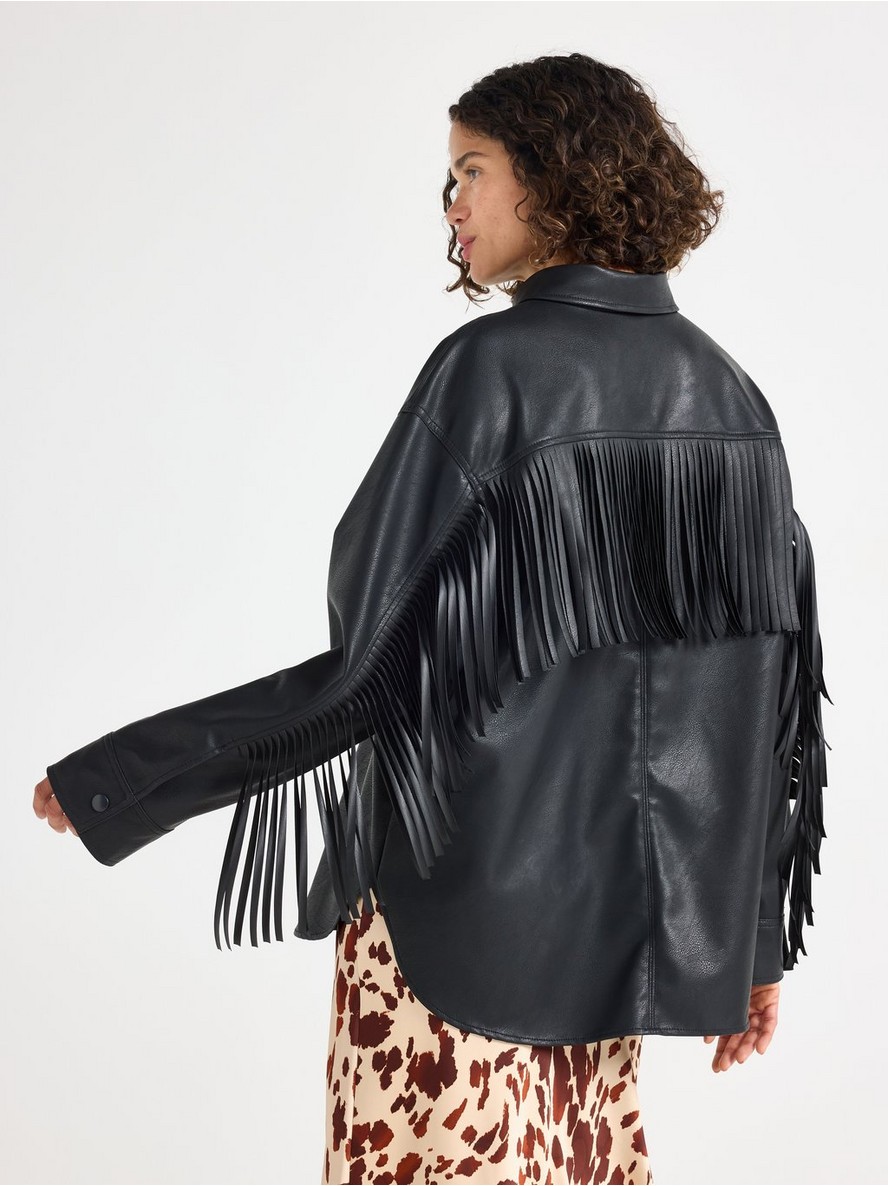 Overshirt in imitation leather - 3007756-80