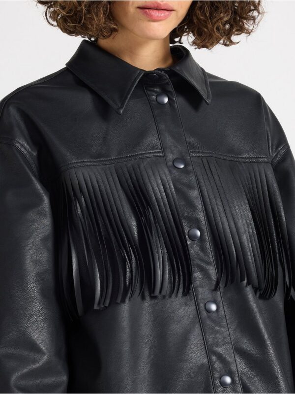 Overshirt in imitation leather - 3007756-80